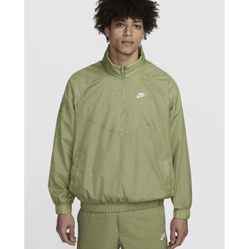 Nike Men's XL Sportswear Windrunner Woven Anorak 1/4 Zip Jacket Green DQ4910-334